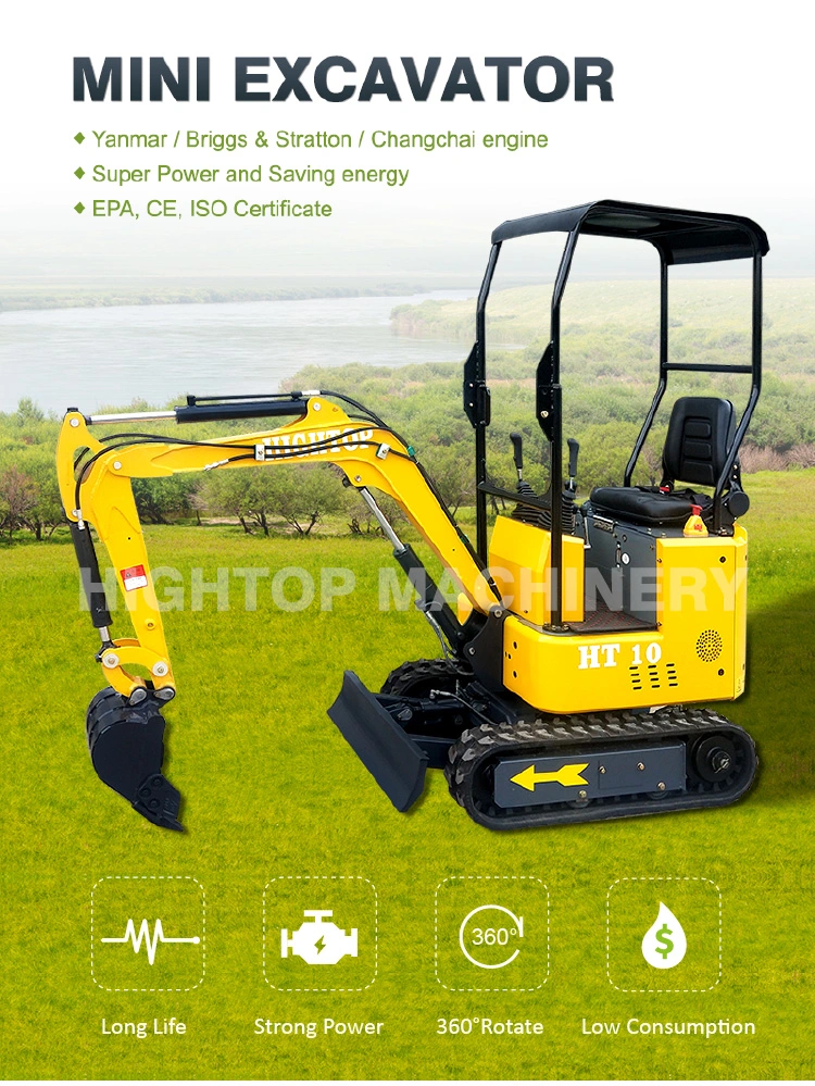 Hot-Sell Mini Excavator Hydraulic Crawler 1.0ton Small Excavator