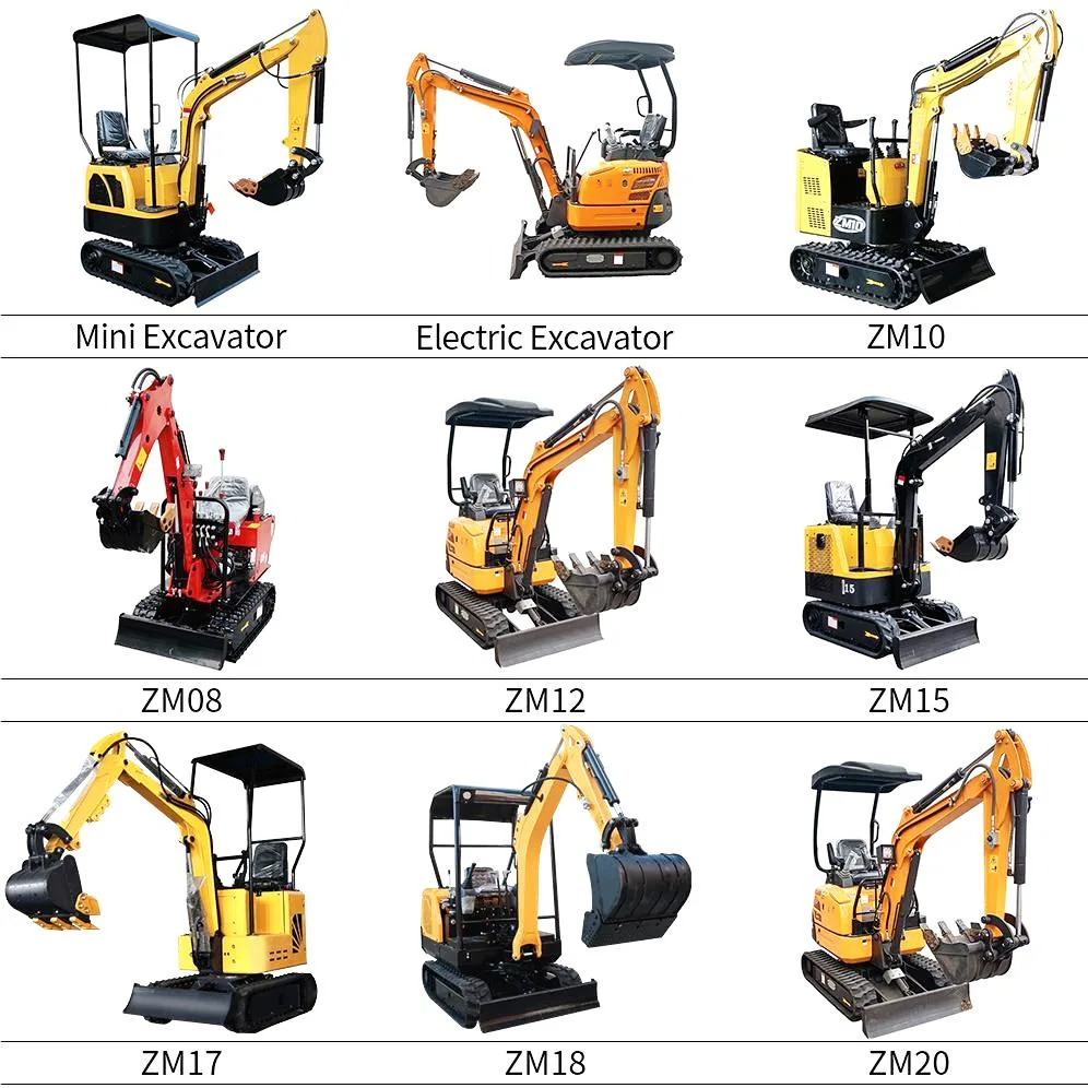 Farm Orchard Garden Planting Trees Digging Pit Compact Diesel Home Mini Pelle Thumb Micro Crawler Crushing Digger Small Mining Agricultural Trenches Excavator