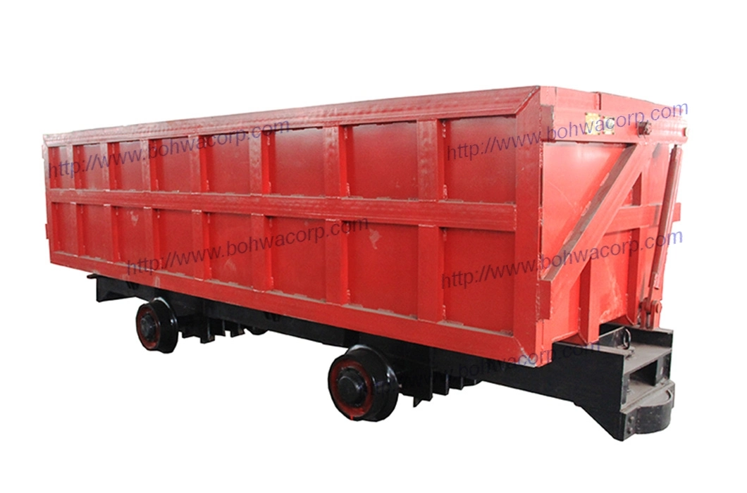 Unillateral-Bend Side Dump Mine Car for Tunnel Ore Transport